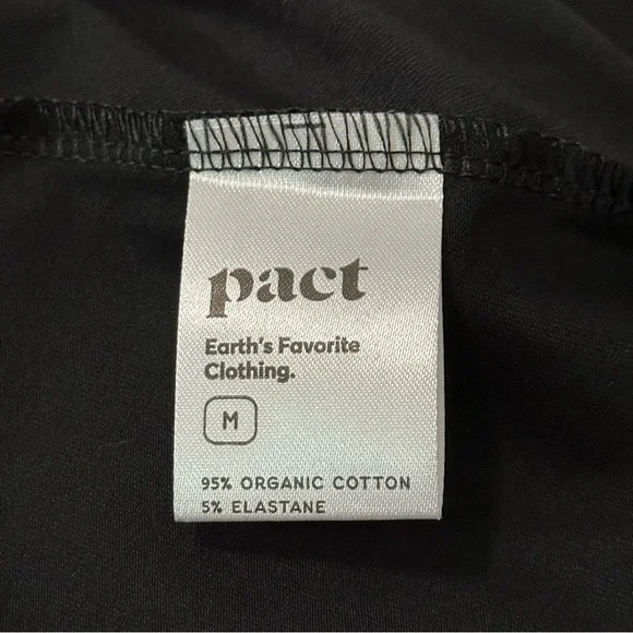 Pact NWOT Women’s Size M Black Cotton Helena Criss Cross Back Mini Dress - Picture 5 of 6